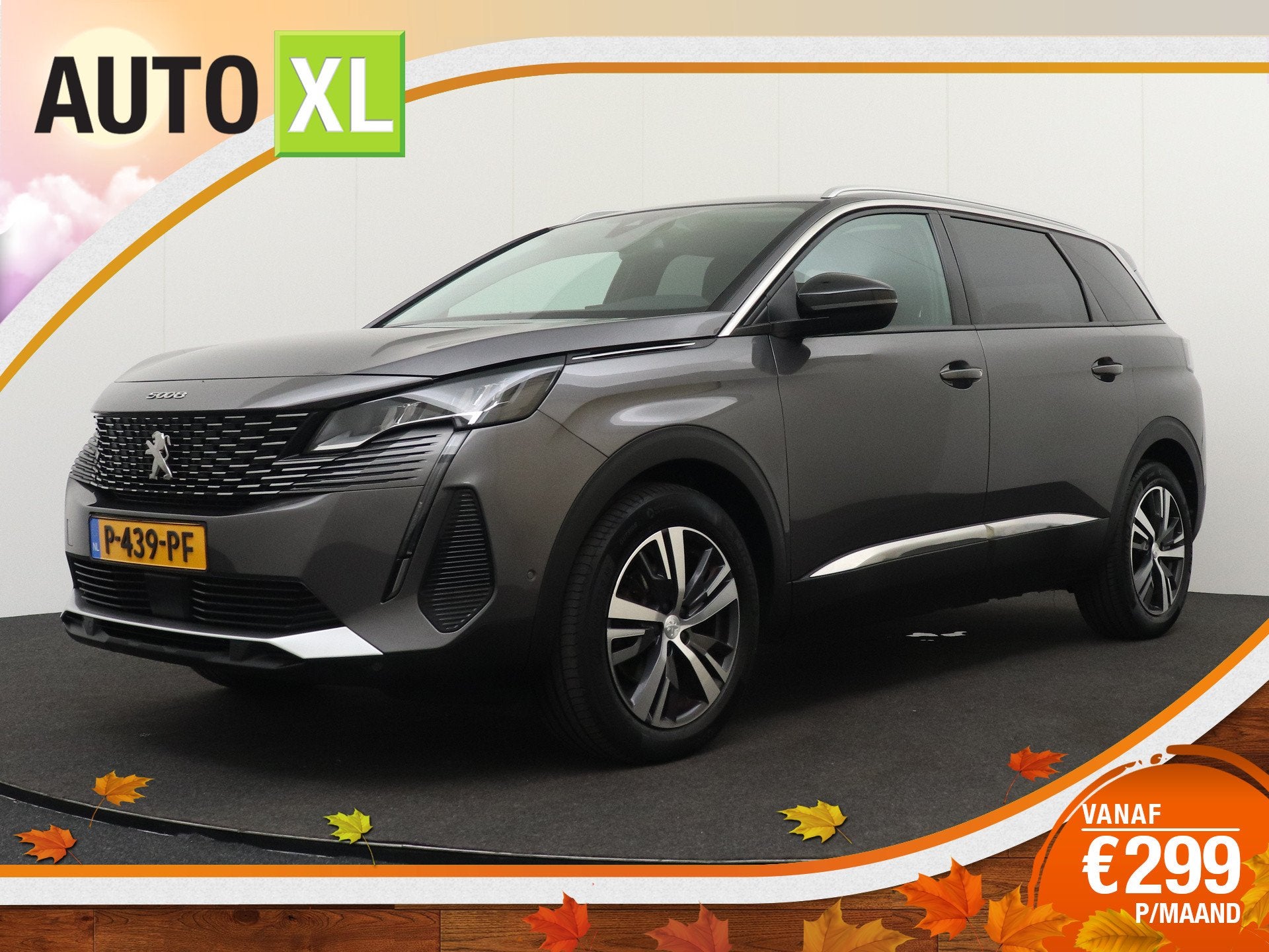 Peugeot 5008 1.2T 131 PK Allure 7-Pers Half-Leder Dodehoek 1, Voorwielaandrijving, Dealer onderhouden, Gebruikt, 1199 cc