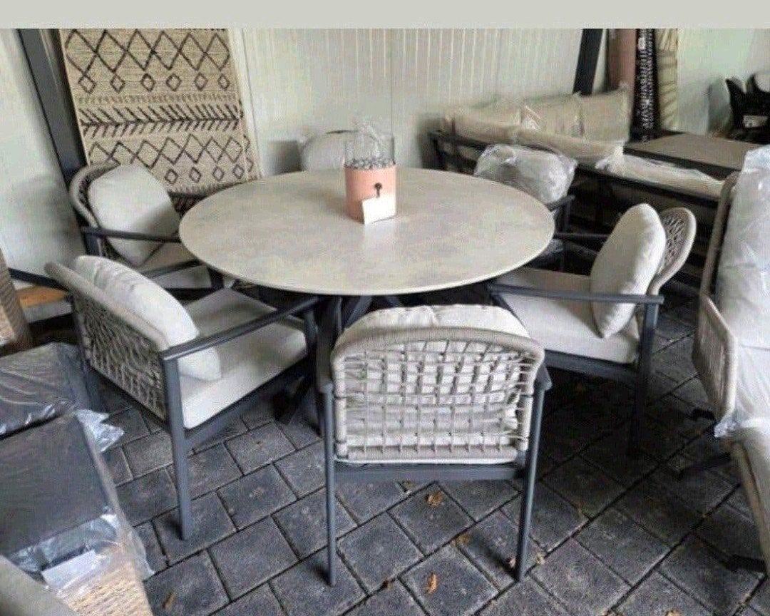 GARDEN IMPRESSIONS DININGSET ONDERHOUDSVRIJ MET 6 STOELEN, Tuin en Terras, Ophalen, Nieuw