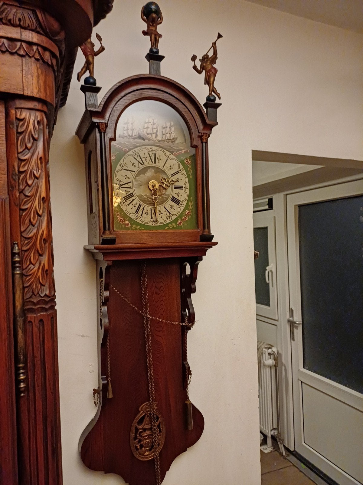 antieke friese mechanische scheepjesklok 125 euro, Ophalen of Verzenden