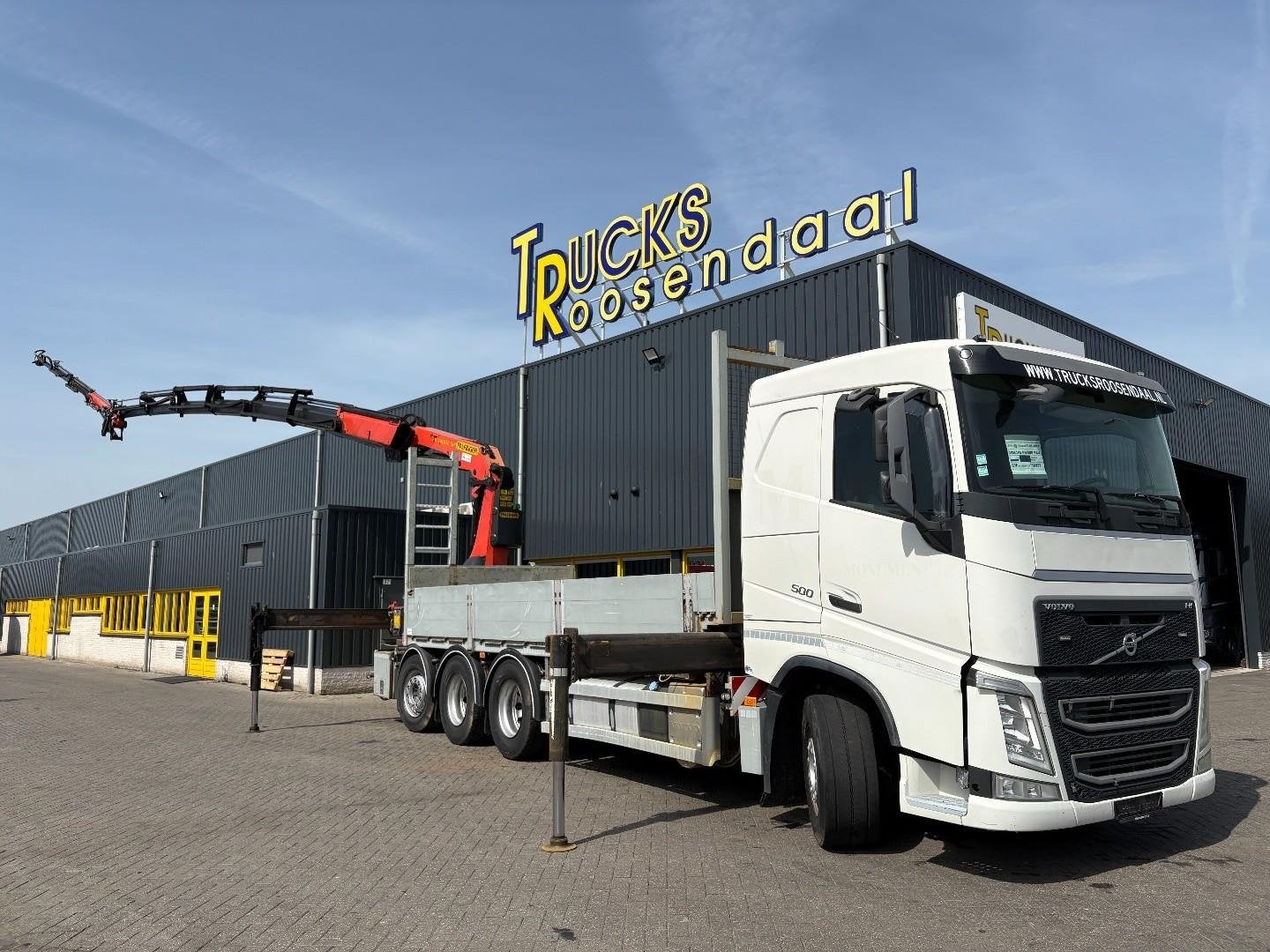 Volvo FH 500 8x4 + PALFINGER PK 34002 6x EXT +JIB 3x EXT / 6, Automaat, Euro 6, Startonderbreker, Wit