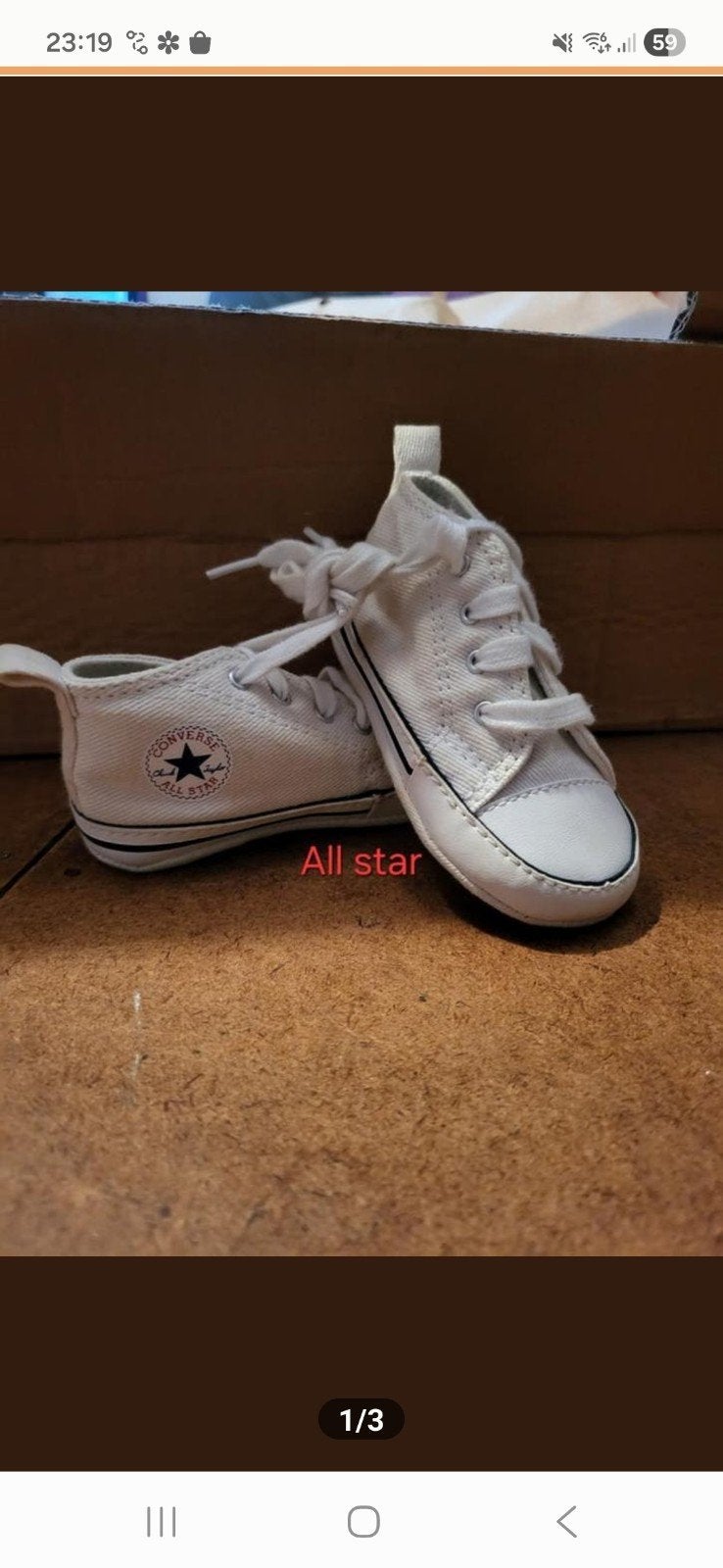 Baby All Star schoentjes €3, Ophalen of Verzenden, Jongetje of Meisje, Schoentjes