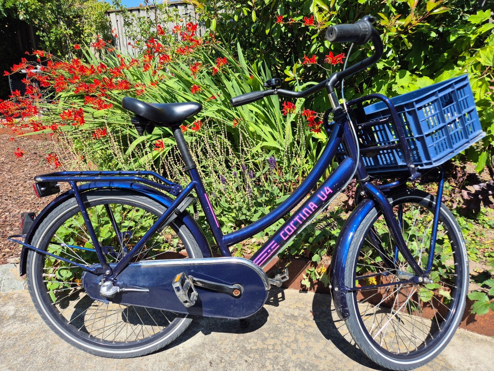 Cortina u4 mini 24 inch blauw kinderfiets, Ophalen, Terugtraprem, Versnellingen, Cortina U4