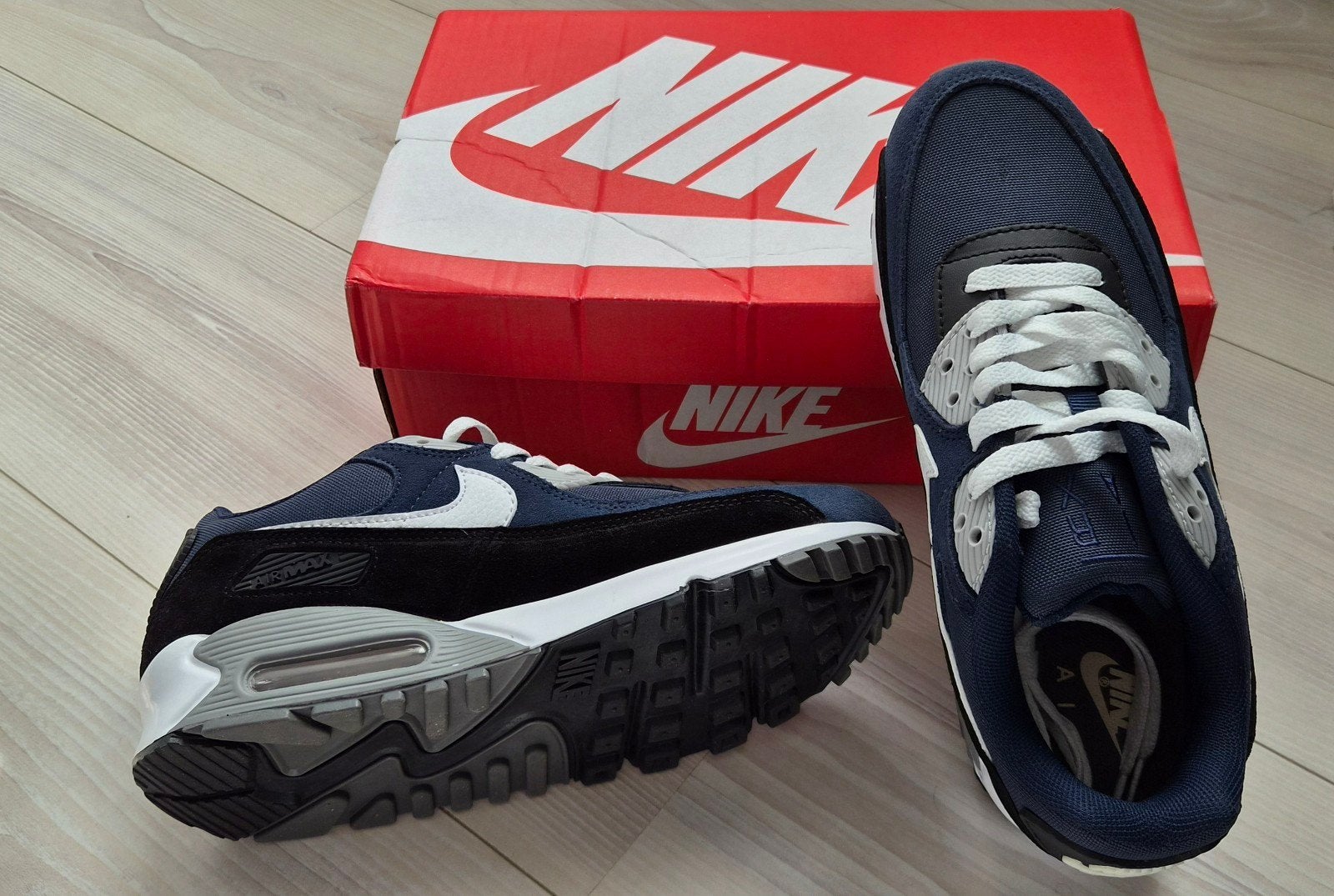 Nike Air Max 90 Sneakers - Donkerblauw, Ophalen of Verzenden, Nieuw, Blauw, Sneakers of Gympen