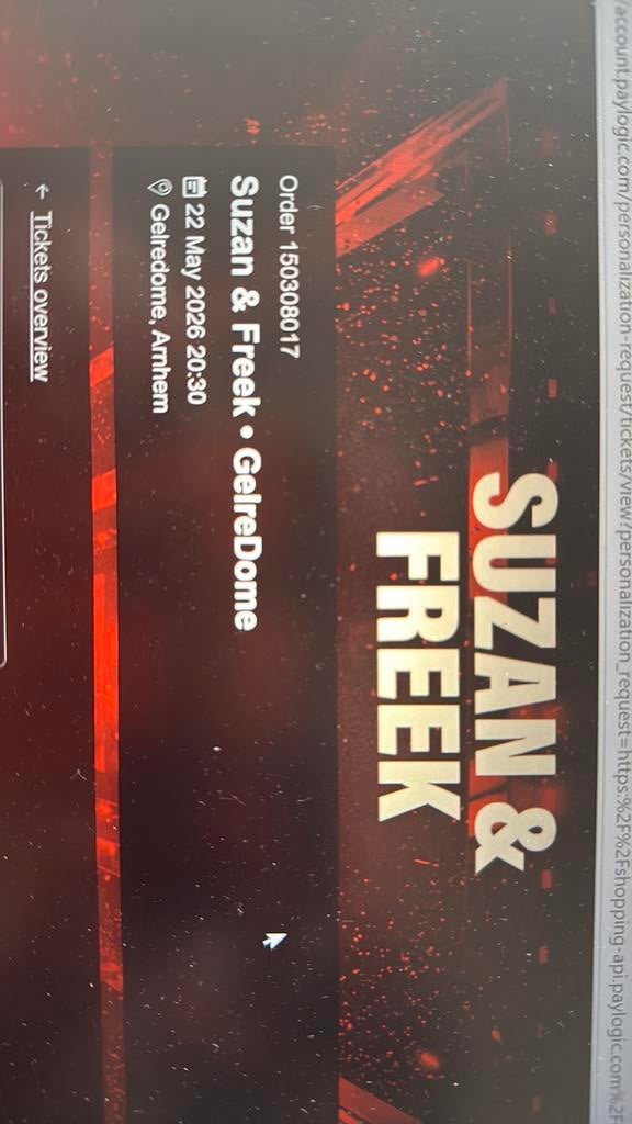 3 tickets Goud Suzan&Freek Vrijdag 22 Mei, Tickets en Kaartjes, Twee personen