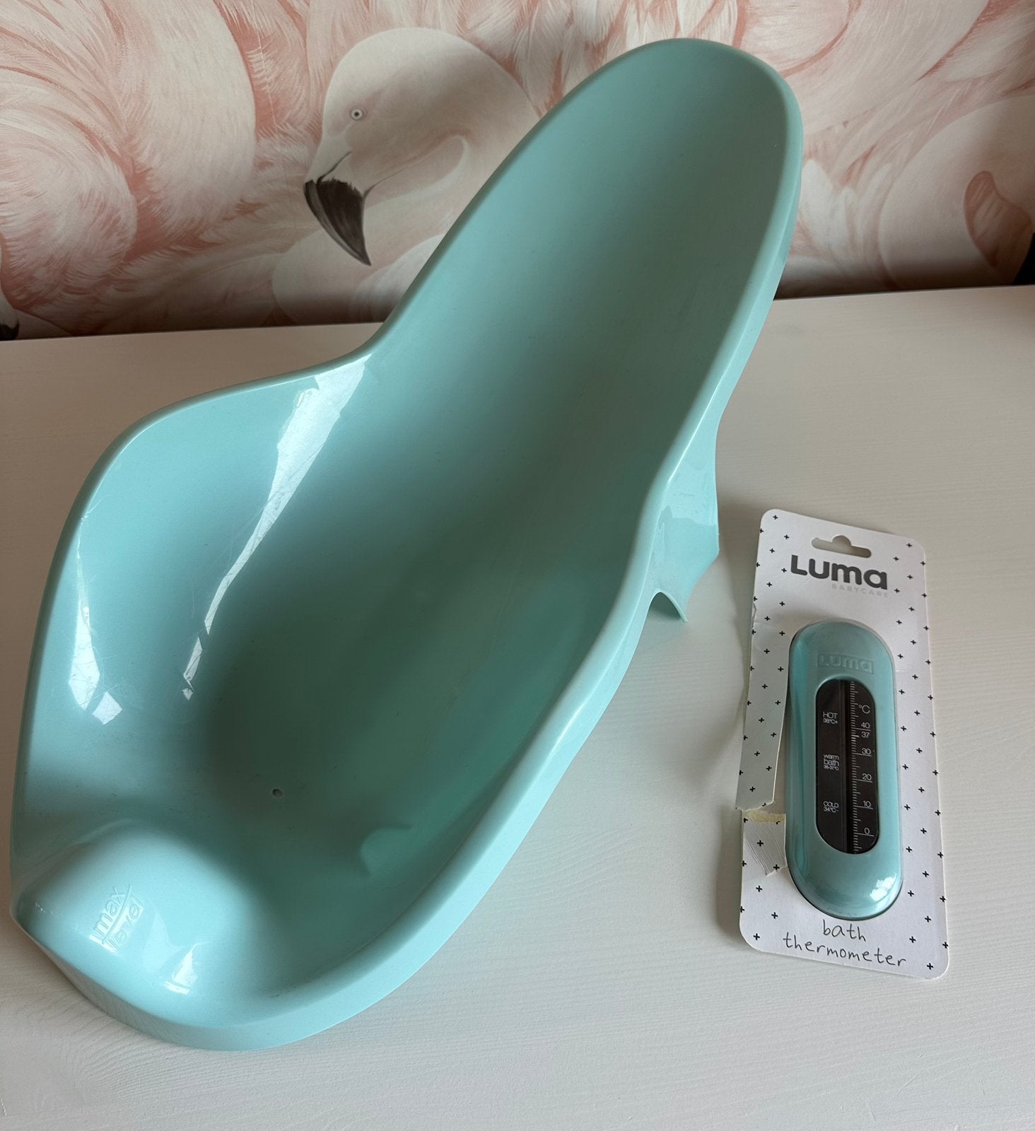 Luma baby badzitje / badinzet + bad thermometer, Kinderen en Baby's, Ophalen, Zo goed als nieuw, Overige typen, Overige merken