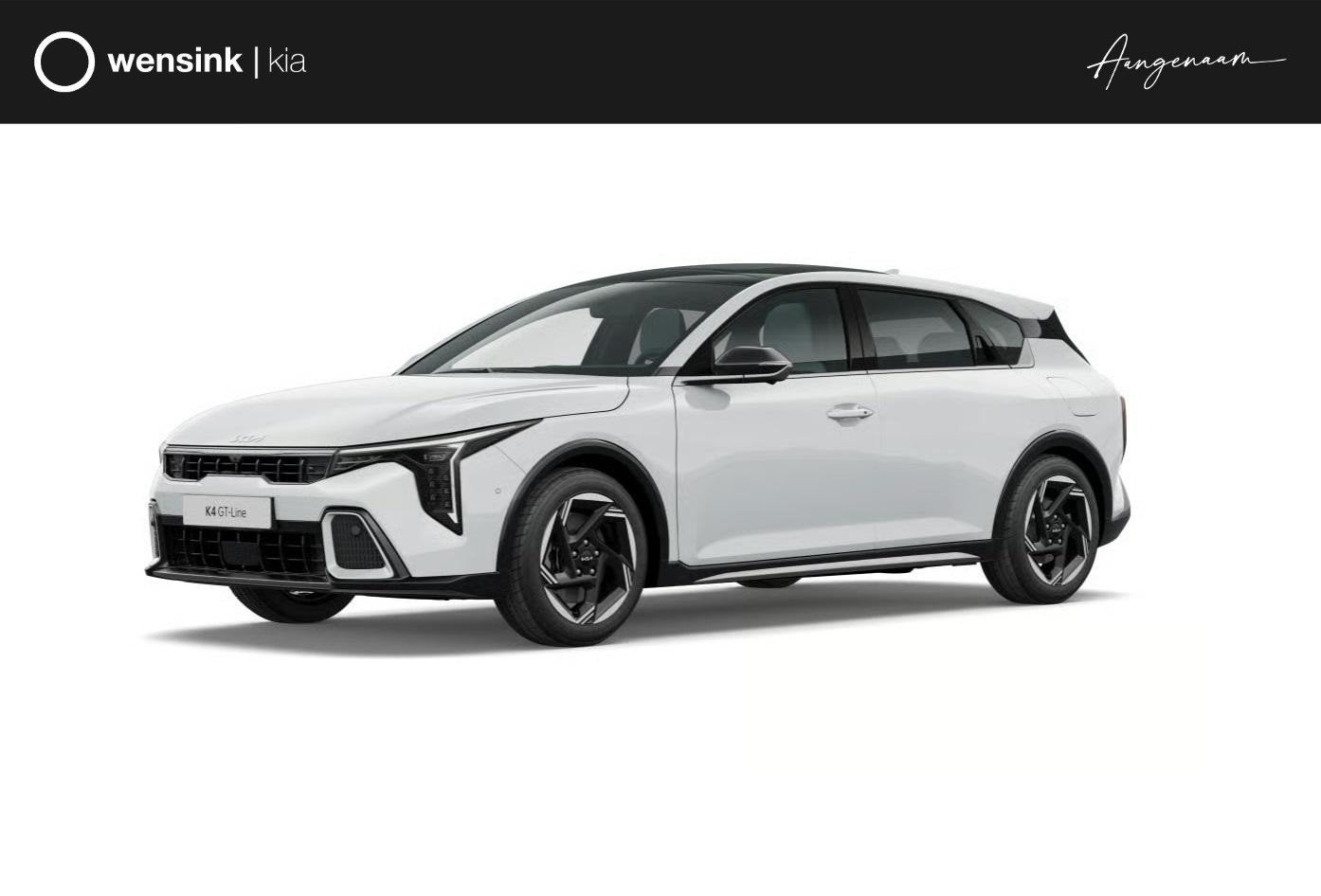 Kia K4 1.0 T-GDi MHEV GT-Line Launch Edition | Glazen schuif, Auto's, Automatische klimaatregeling, Wit, 1365 kg, Bedrijf