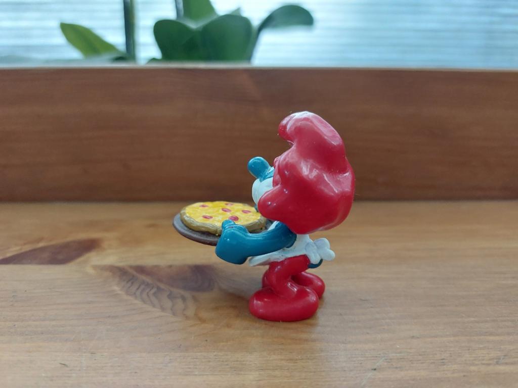 Grote smurf pizzabakker pizza 20180 De Smurfen, Verzamelen, Smurfen, Ophalen of Verzenden