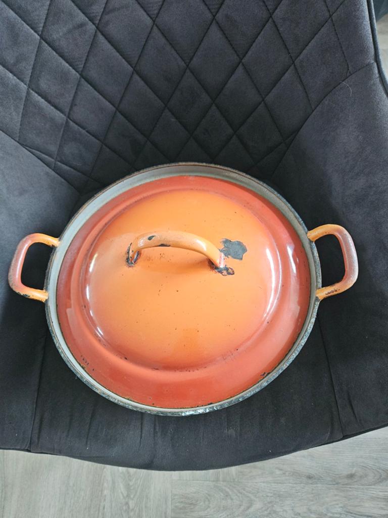 Vintage emaille pan, Ophalen of Verzenden, Gebruikt, Overige materialen