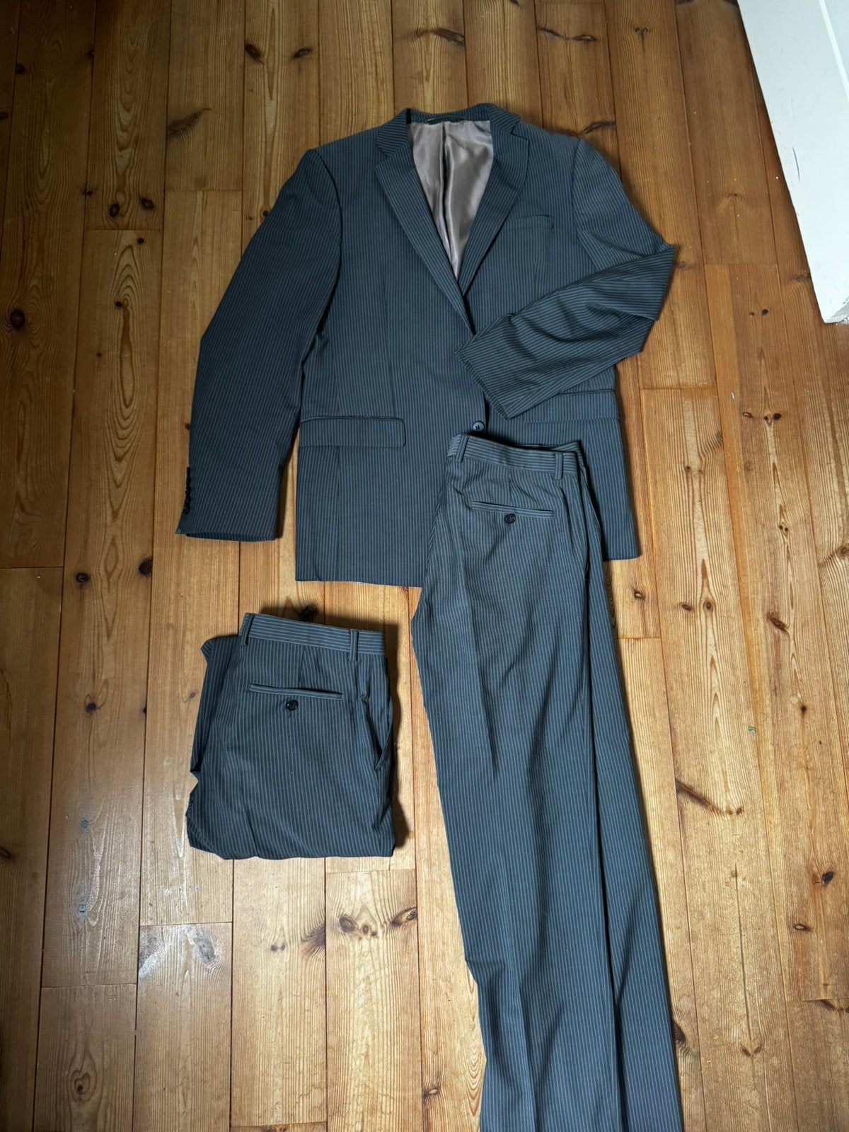 Mexx heren pak blazer pantalon maat 50-52, Ophalen of Verzenden, Zo goed als nieuw, Maat 52/54 (L), Grijs