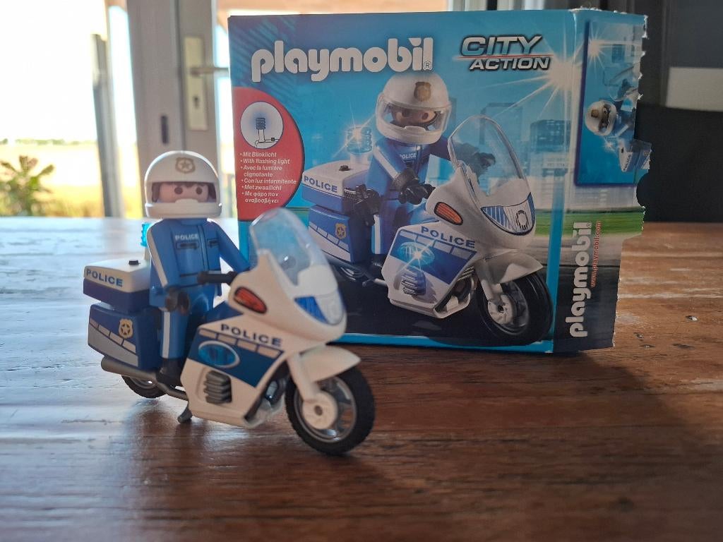 Playmobil city action politie motor met led licht 6923, Kinderen en Baby's, Speelgoed | Playmobil, Ophalen of Verzenden, Gebruikt