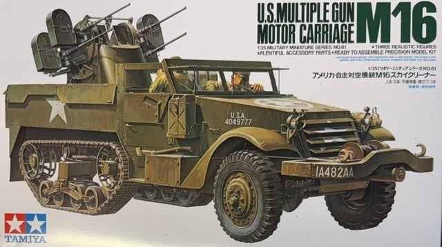 Coelianmodels, Tamiya 35081, M16 Half track, 1/35, € 36,99, Tank, 1:32 tot 1:50, Nieuw, Ophalen of Verzenden