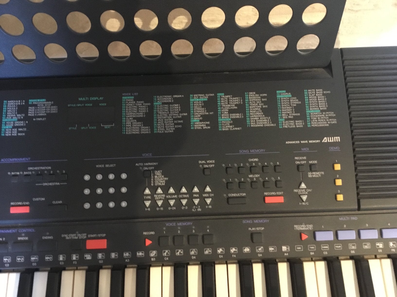 Foto 5 van Keyboard Yamaha PSR 500