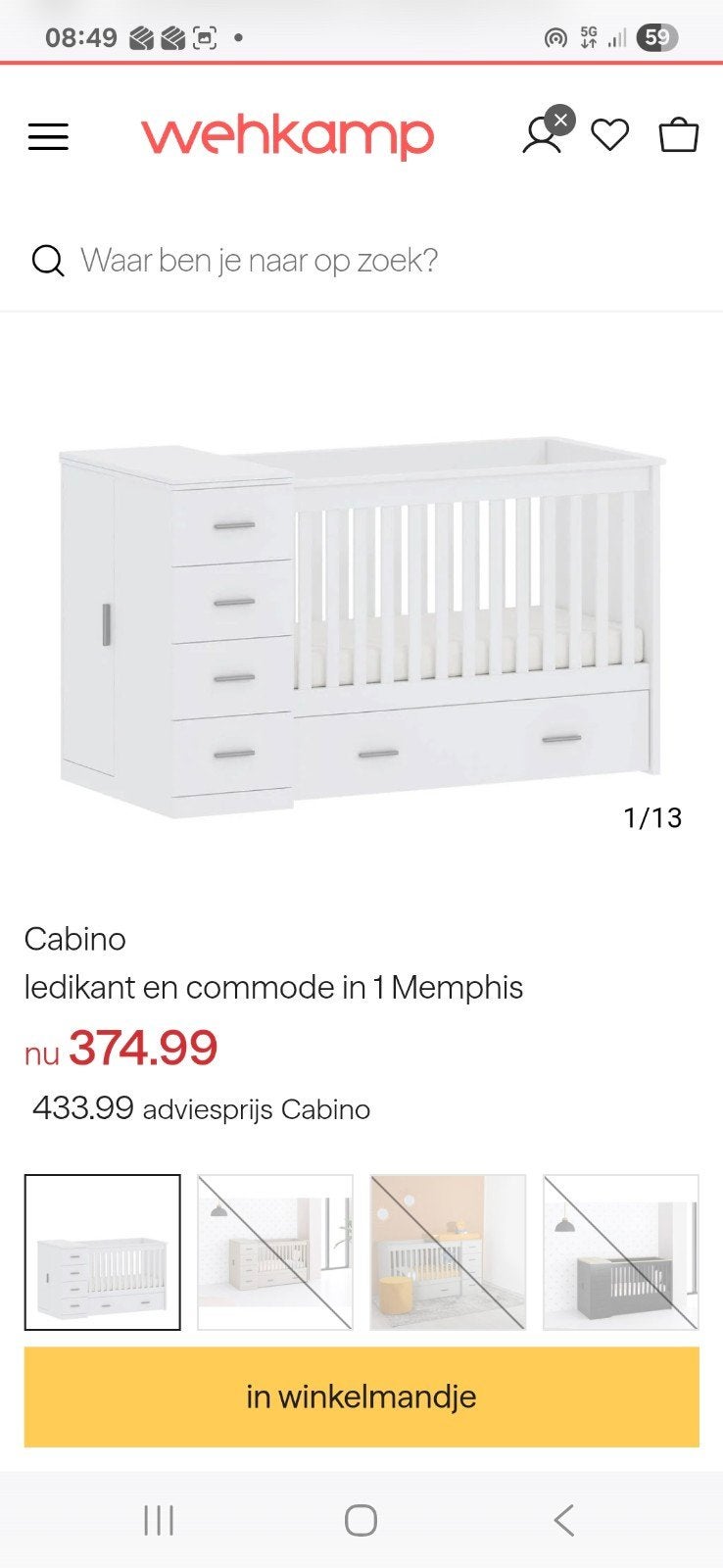 Zo goed als nieuwe baby kast combinatie, Kinderen en Baby's, Ophalen, Zo goed als nieuw, Kast