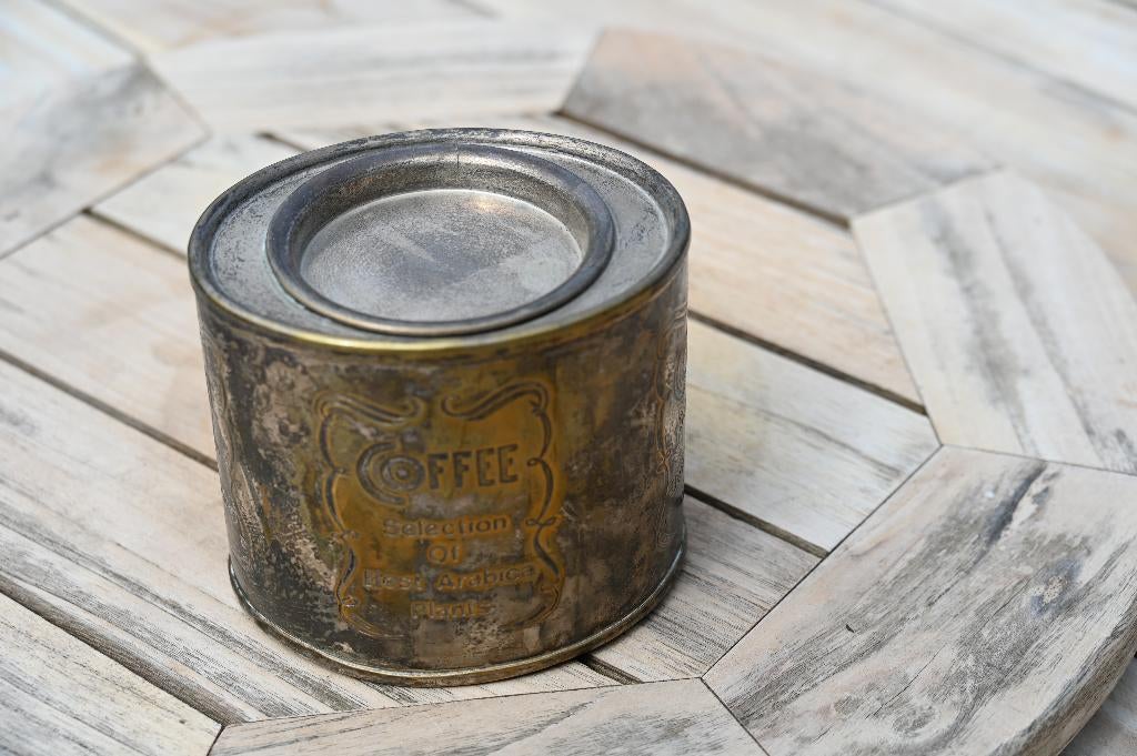 koffie bus, Verzamelen, Blikken, Ophalen of Verzenden, Gebruikt, Koffie, Overige merken