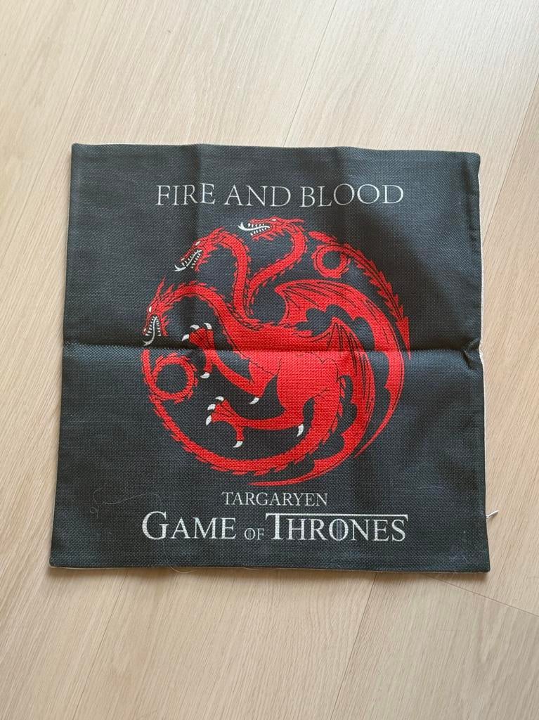Game of Thrones Kussenhoes, Ophalen of Verzenden, Nieuw, Zwart, Vierkant