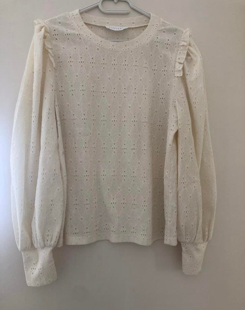 Sisters pont blouse maat L, Ophalen of Verzenden, Zo goed als nieuw, Maat 38/40 (M), Beige