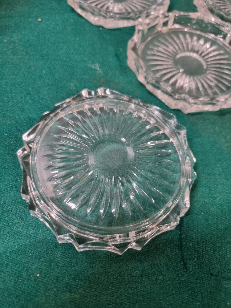 onderzetters voor glas van glas vintage 7x, Huis en Inrichting, Woonaccessoires | Onderzetters, Ophalen of Verzenden, 'T Olde Gre-j