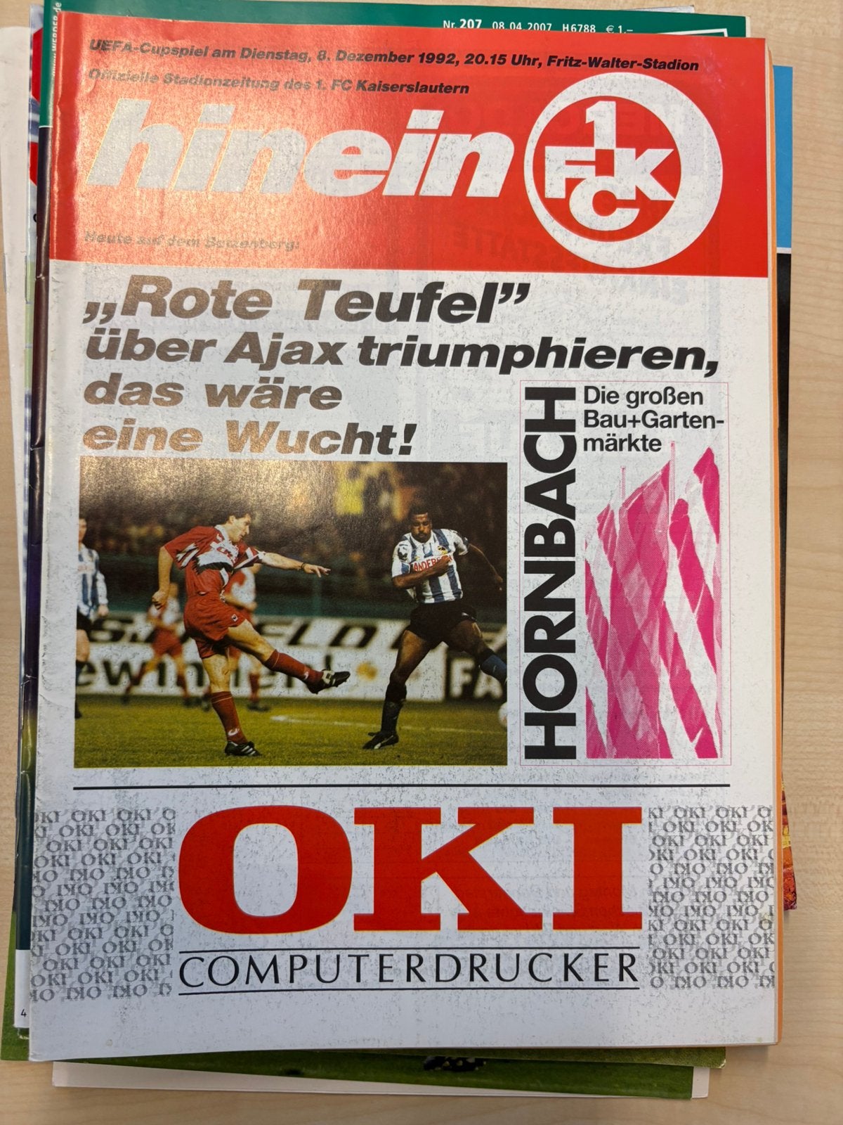 Kaiserslautern - Ajax programmaboekje, Ophalen of Verzenden, Zo goed als nieuw, Ajax, Boek of Tijdschrift