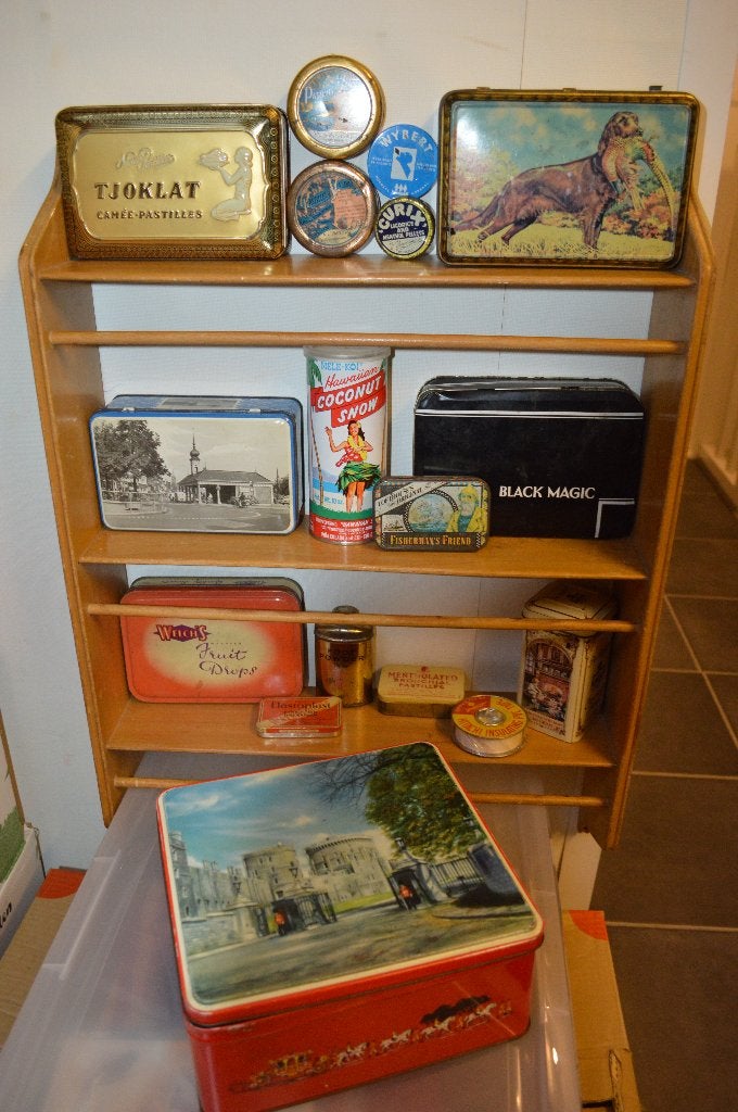 Verzameling van 17 diverse oude / brocante blikken, Verzamelen, Ophalen of Verzenden, Gebruikt, Overige, Overige merken