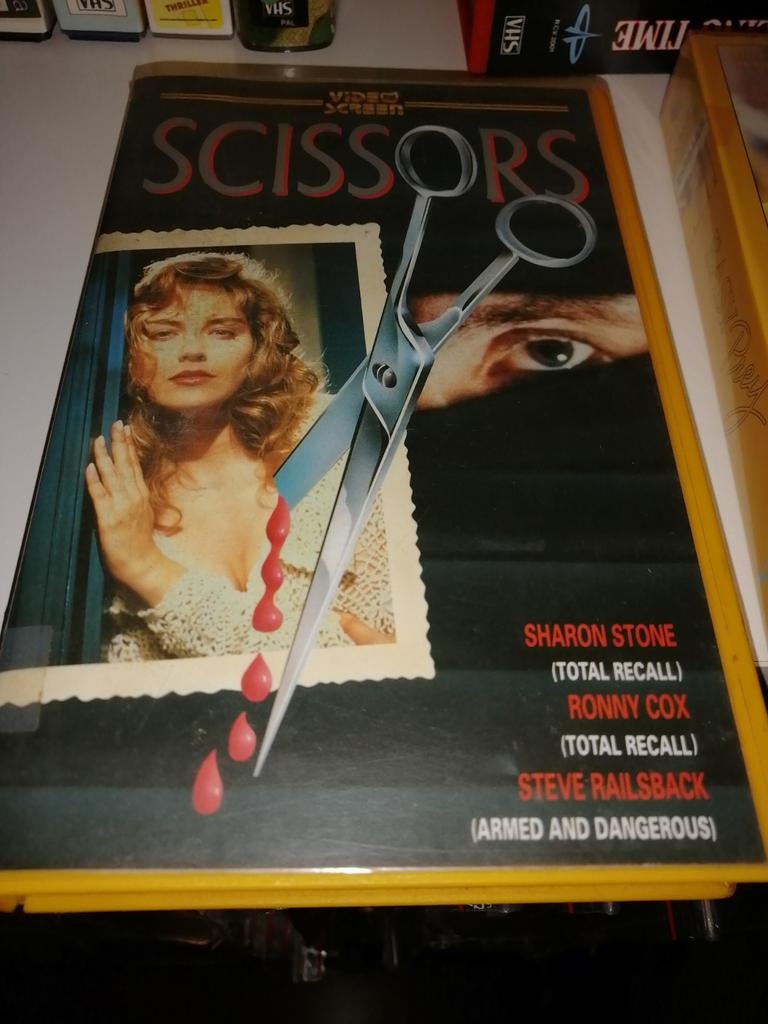 VHS ex-rental - Scissors, Vanaf 16 jaar, Ophalen of Verzenden, Gebruikt, Horror
