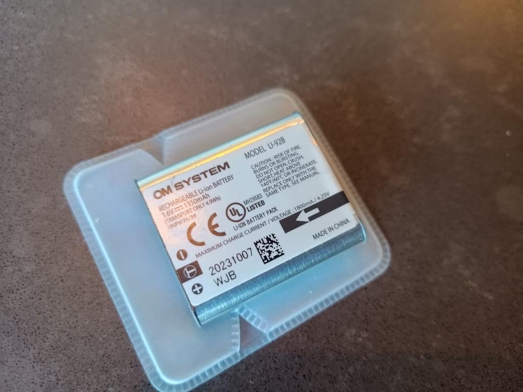 OM Systems LI-92B accu, Ophalen of Verzenden, Zo goed als nieuw