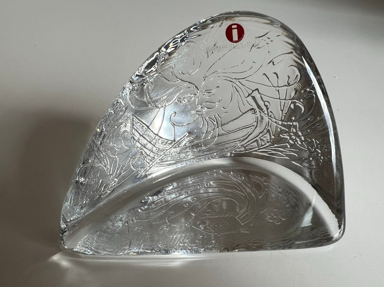 Vintage Iittala Zeeman Vissen Garnalen Paperweight V. Kokko, Ophalen of Verzenden, Object, Glas