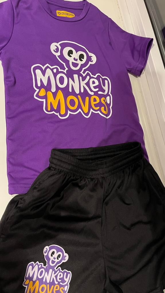 Monkey Moves tshirt en broekje - maat S, Ophalen of Verzenden, Zo goed als nieuw, Set