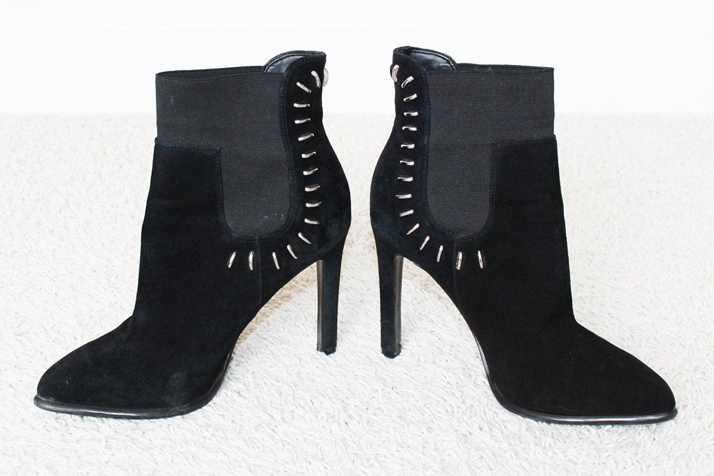 Suede Kendall + Kylie Enkellaarsjes (Maat 9M|41) - s3 € 65,-, Zwart, Lage of Enkellaarzen, Ophalen of Verzenden, Kendall + Kylie