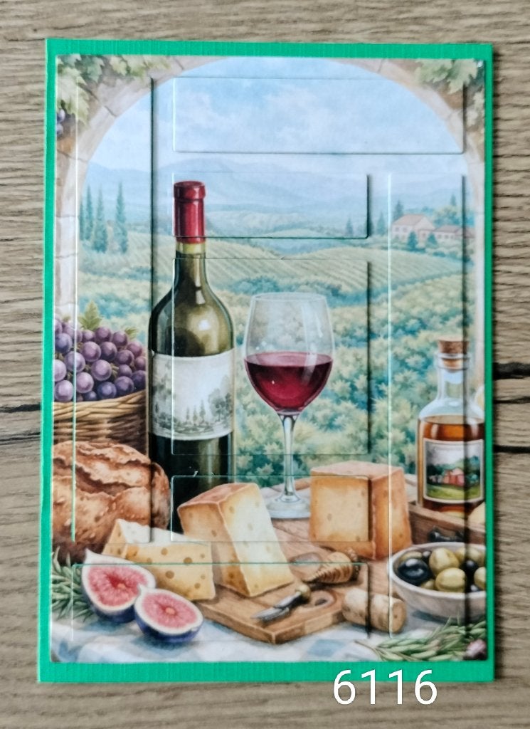 Handgemaakte kaart "toscane" (6116), Ophalen of Verzenden, Nieuw, Overige thema's