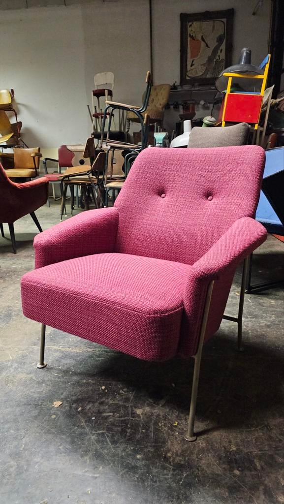 Artifort theo ruth vintage stoel, Gebruikt, Eenpersoons, 75 tot 100 cm, Ophalen of Verzenden