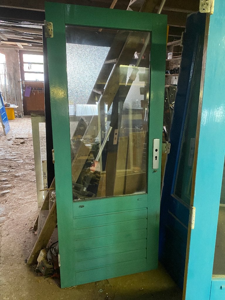 buitendeur met dubbelglas 78 en83x201 en 83 en 93 x 211, Ophalen, Gebruikt, 200 tot 215 cm, Glas