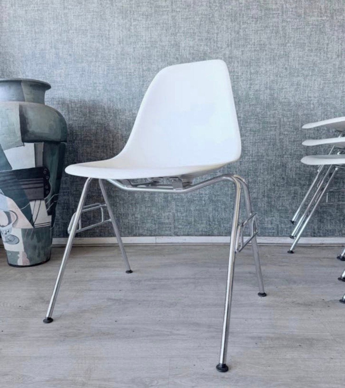8 Vitra Eames Plastic Side Chair RE DSS, Charles & Ray Eames, Huis en Inrichting, Stoelen, Gebruikt, Vijf, Zes of meer stoelen