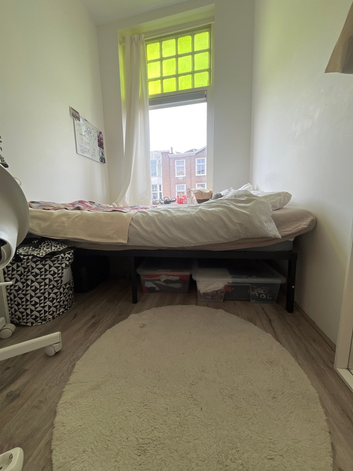 Zwart bedframe 190cm, Gebruikt, Eenpersoons, Zwart, Overige maten