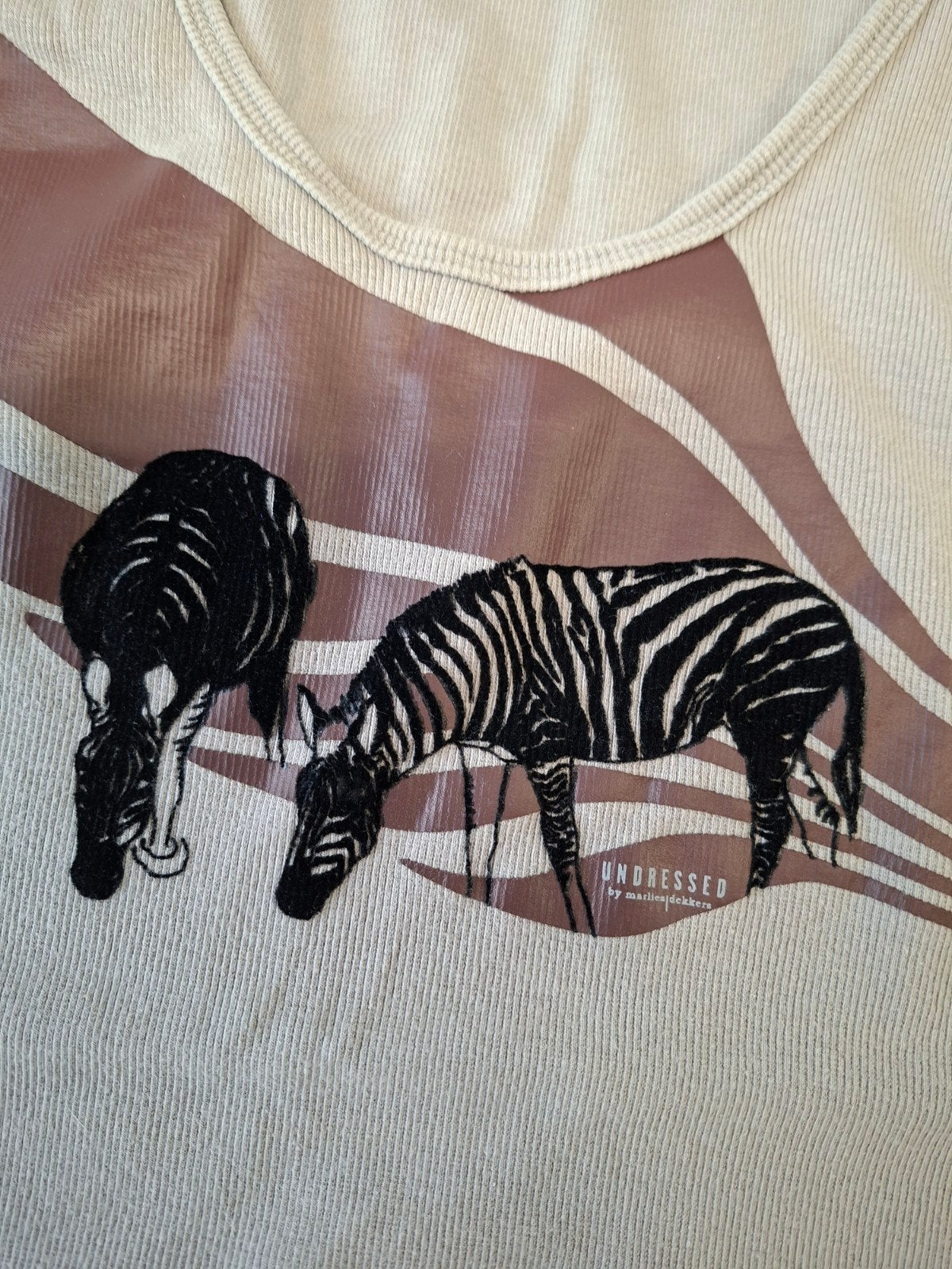 Marlies Dekkers Undressed top met zebraprint - Maat L, Maat 42/44 (L), Zonder mouw, Gedragen, Marlies Dekkers