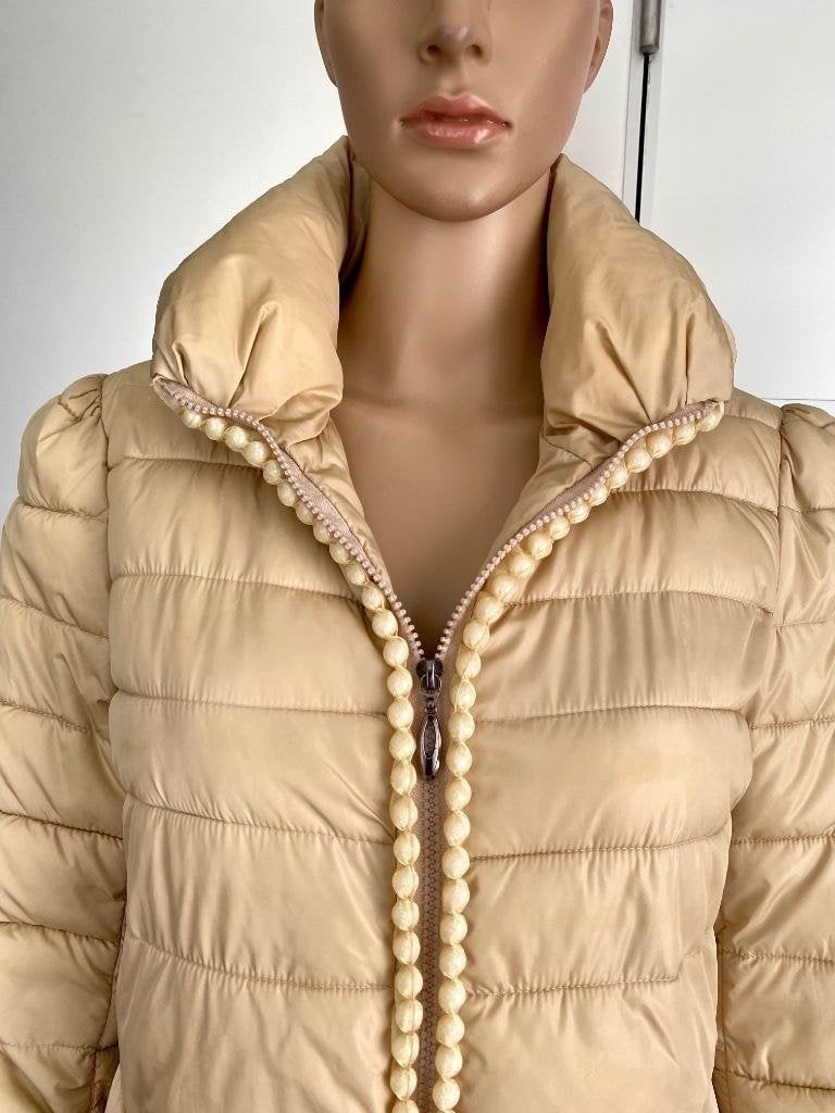 H755 Elisabetta Franchi maat 40=M jas winterjas jack beige, Maat 38/40 (M), Elisabetta Franchi, Beige, Ophalen of Verzenden