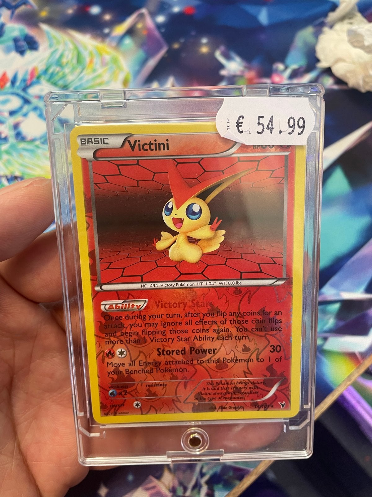 Victini Noble Victories 14 Reversed Holo ,Niet in NL te koop, Ophalen of Verzenden, Zo goed als nieuw, Losse kaart, Foil