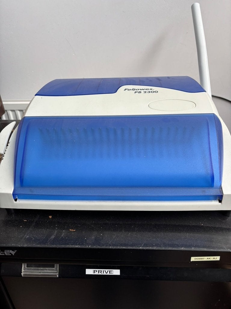 inbindapparaat ringband merk Fellowes PB 2300, Diversen, Ophalen, Gebruikt