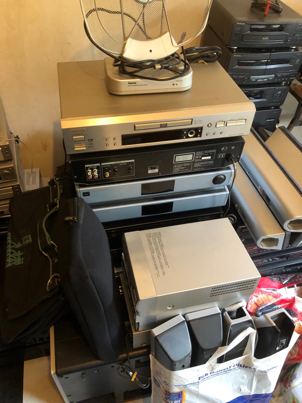 Grote partij audioapparatuur en speakers ook per set te koop, Overige merken, Gebruikt, Cassettedeck, Ophalen of Verzenden