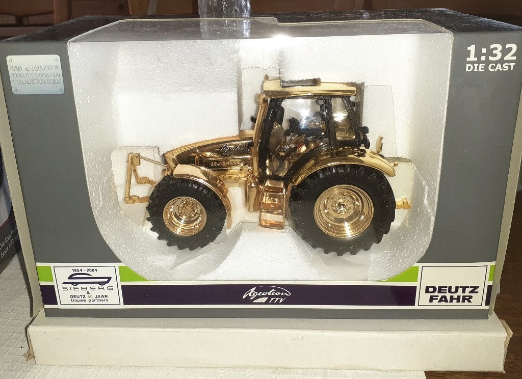 Deutz Fahr agrotron met fronthef gold - UH, Ophalen of Verzenden, Nieuw, Tractor of Landbouw, Universal Hobbies