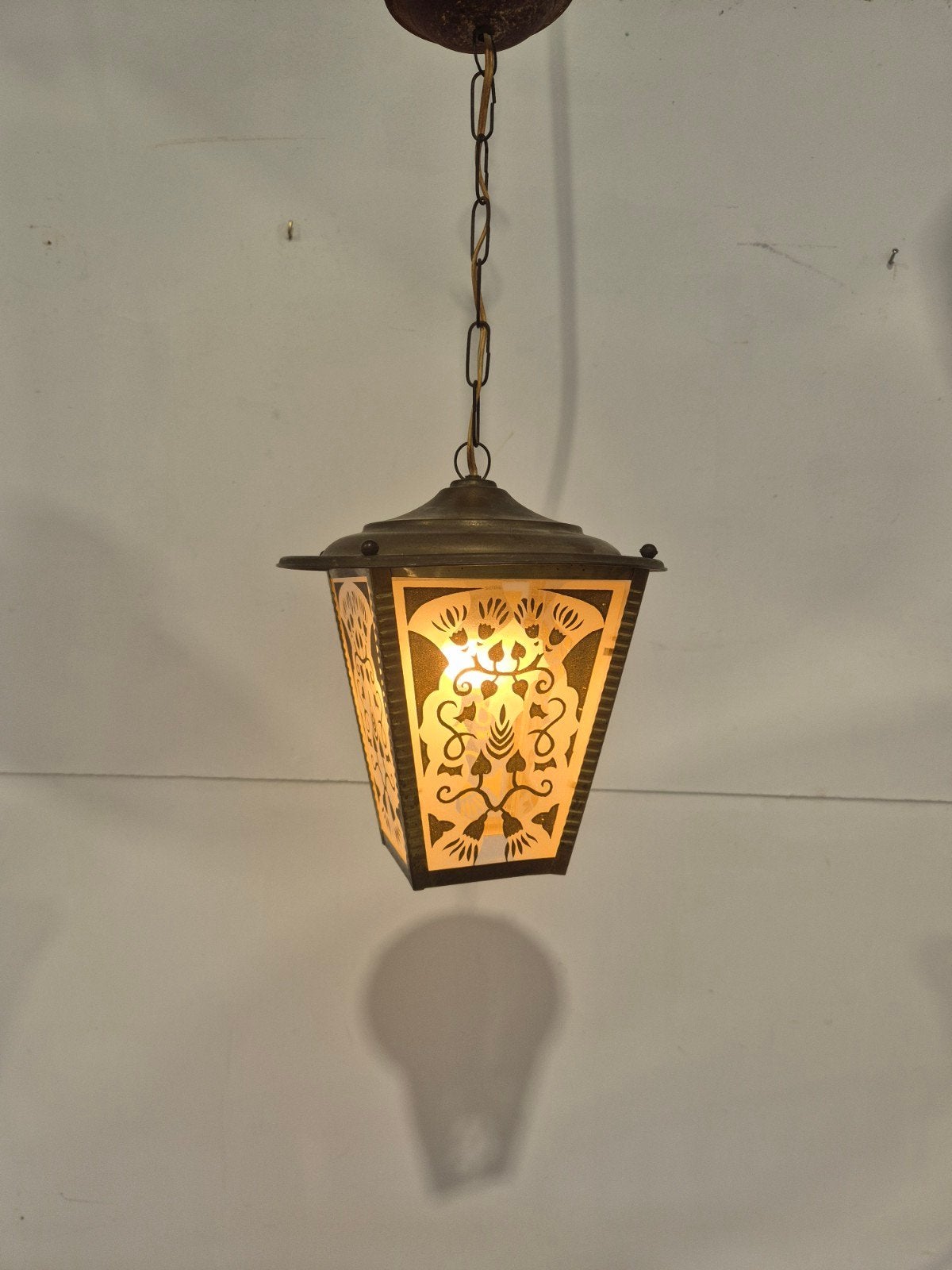Amsterdamse school art deco hallantaarn lamp, Onbekend, Ophalen of Verzenden, Onbekend, Onbekend