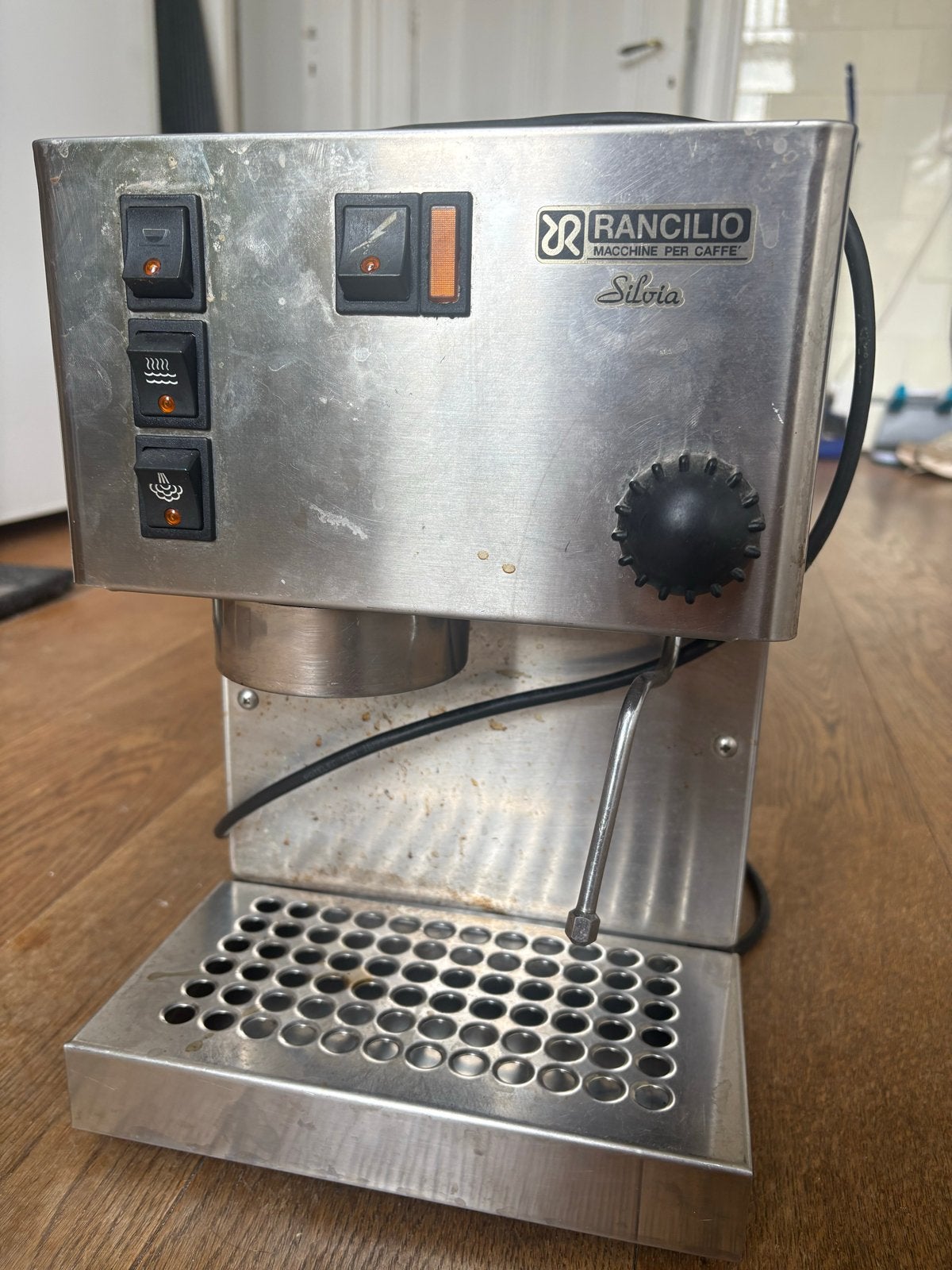 Rancilio Silvia Espressomachine - Klassiek en Robuust, Gebruikt, Espresso apparaat, Gemalen koffie, 1 kopje