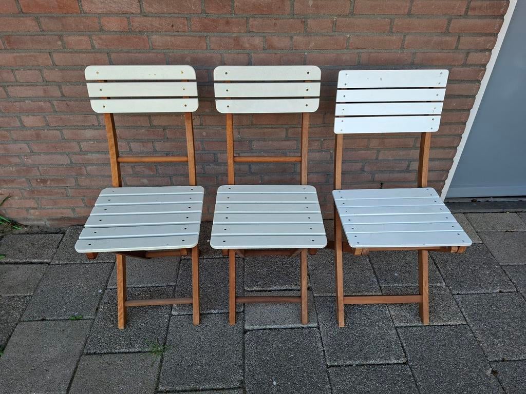Bistrostoeltjes 3 stuks., Tuin en Terras, Ophalen, Gebruikt
