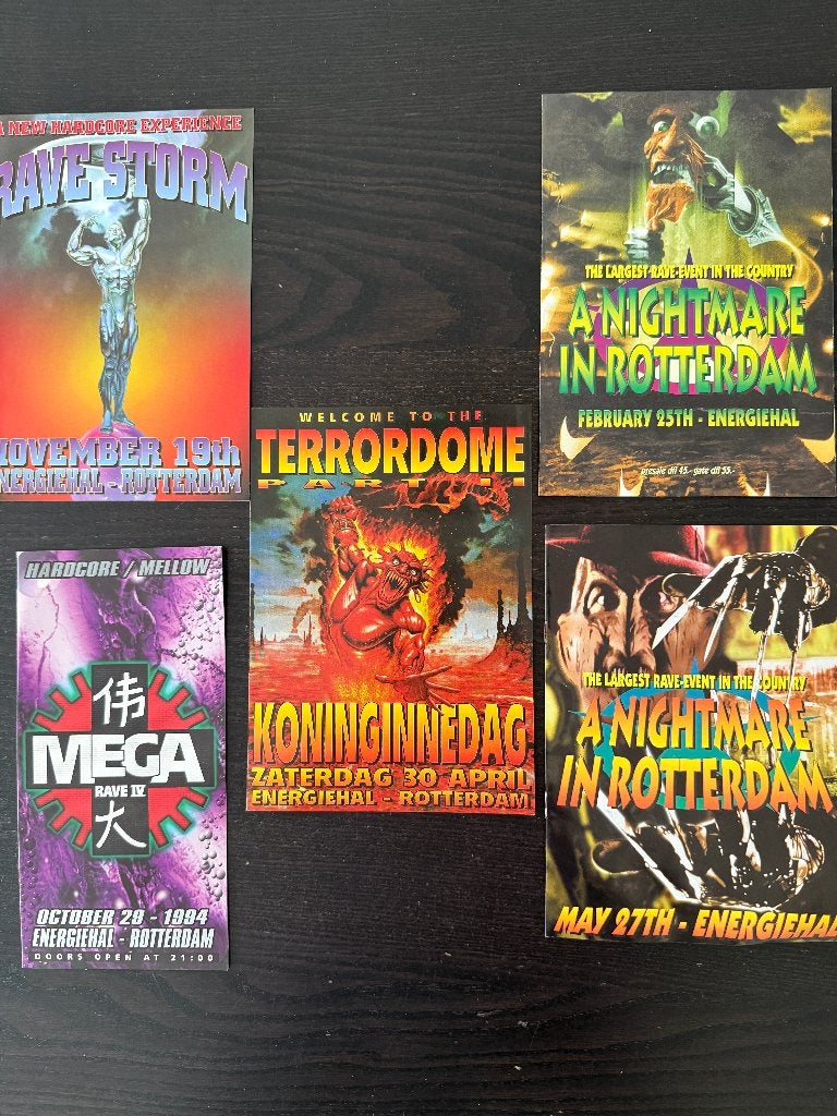 Flyers Hardcore Jaren 90 - Energie Hal Rotterdam, Verzamelen, Rechthoekig Staand, A4 of kleiner, Ophalen of Verzenden, Zo goed als nieuw