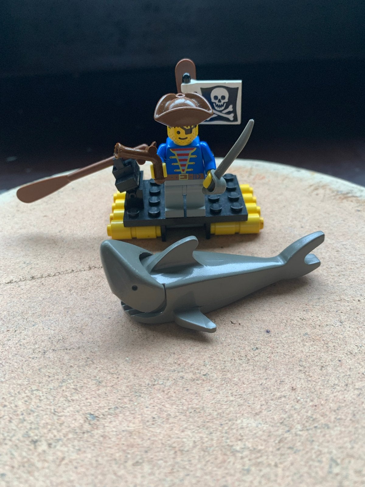Lego Pirates Vlot met Piraat en Haai (Set 6234), Gebruikt, Lego, Compleet, Complete set