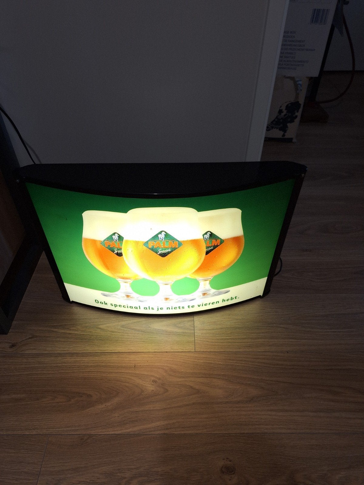 Palm bier lichtbak, reclamebord, Ophalen, Zo goed als nieuw, Reclamebord, Plaat of Schild, Palm