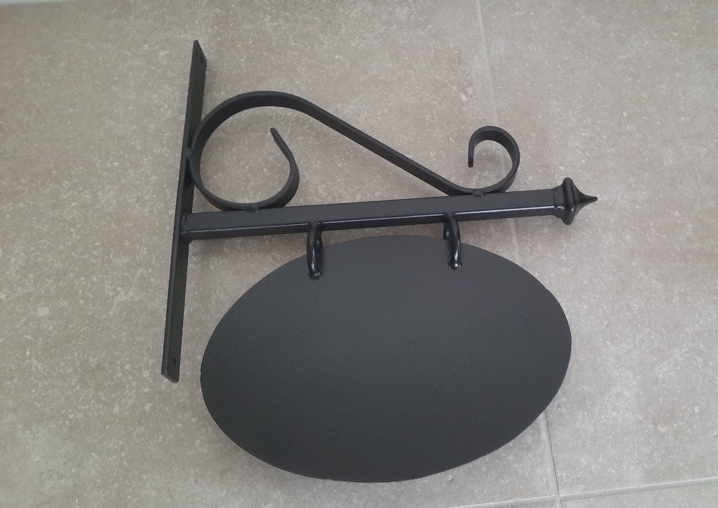 Naambordje/uithangbordje, Huis en Inrichting, Gebruikt, Metaal, 49 cm, Overige typen