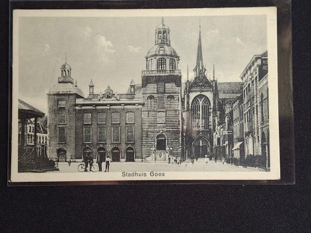 Oude Ansichtkaart Stadhuis Goes Zeeland, Ophalen of Verzenden, Voor 1920, Ongelopen, Zeeland