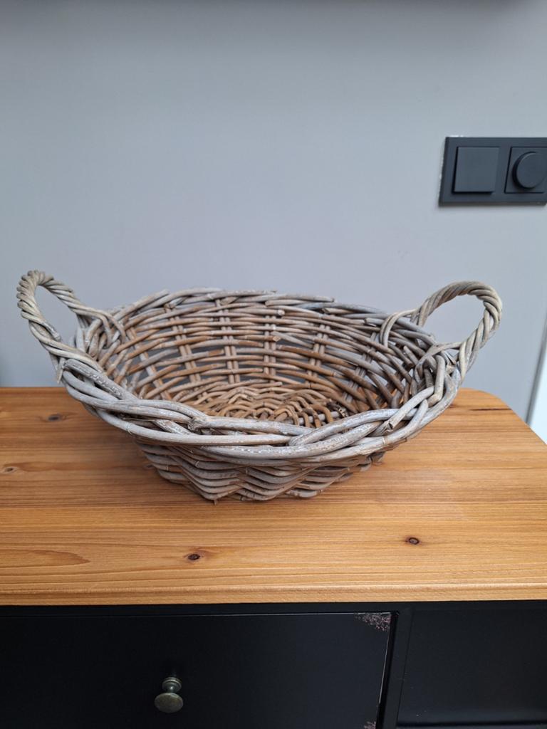 Rieten maand voor brandhout of planten woonaccessoire., Ophalen of Verzenden