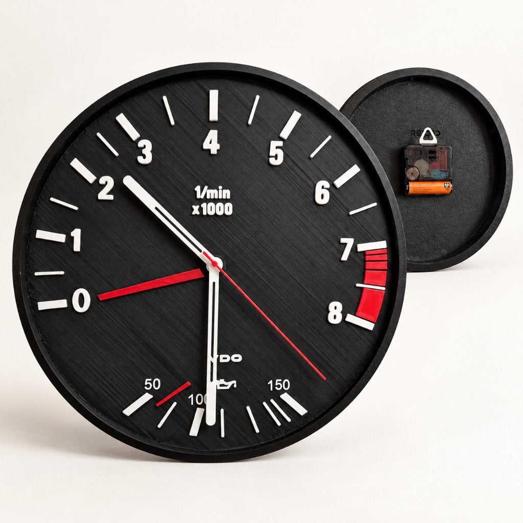 Wandklok BMW E30 toerenteller, Ophalen of Verzenden, Nieuw, Analoog, Wandklok