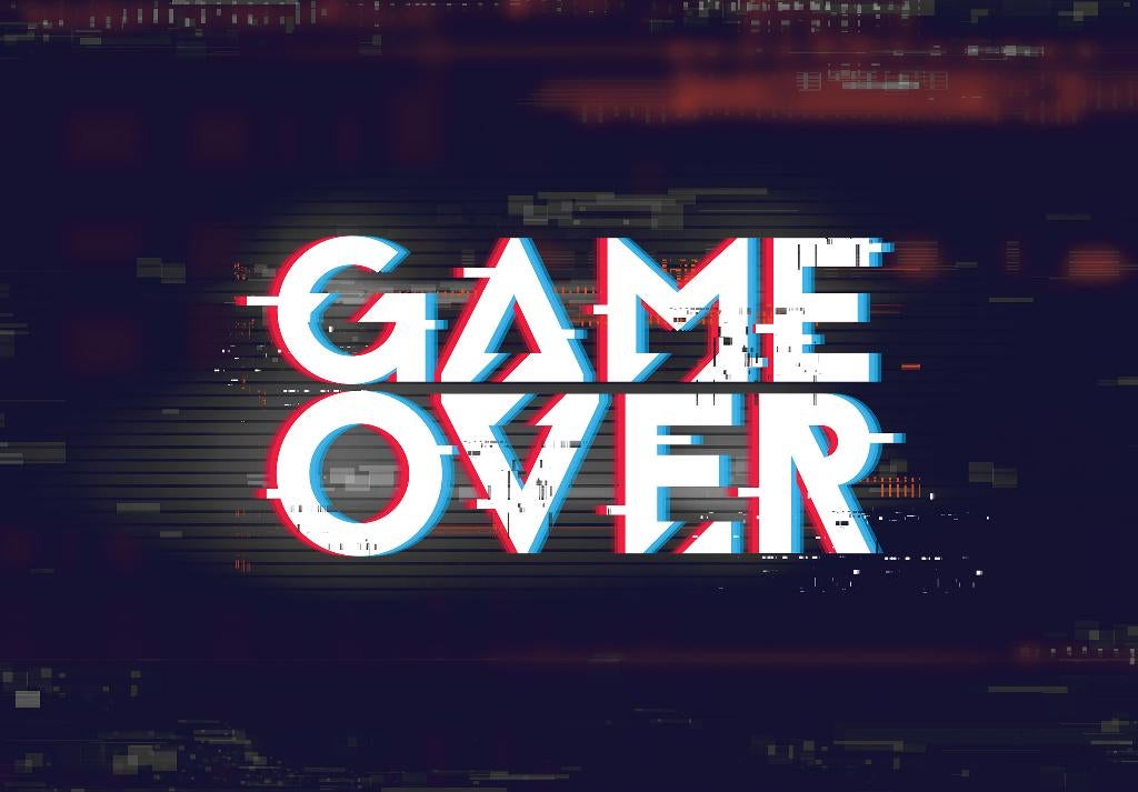Game behang - Game Over vlies behang - fotobehang, Gamekamer, Verzenden